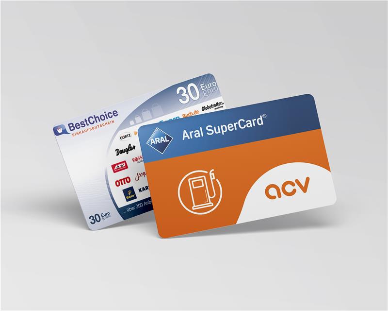 ACV Tankgutschein und Bestchoice Gutschein.